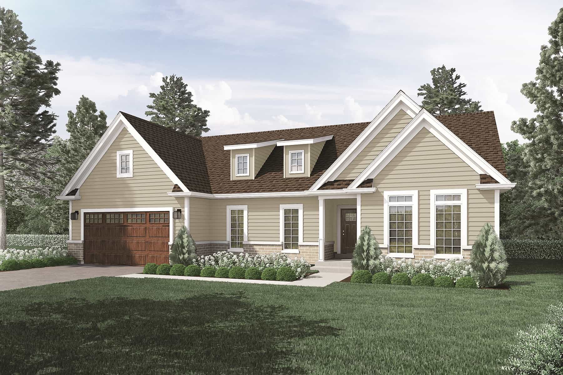 Front elevation of Country home (ThePlanCollection: House Plan #138-1353)