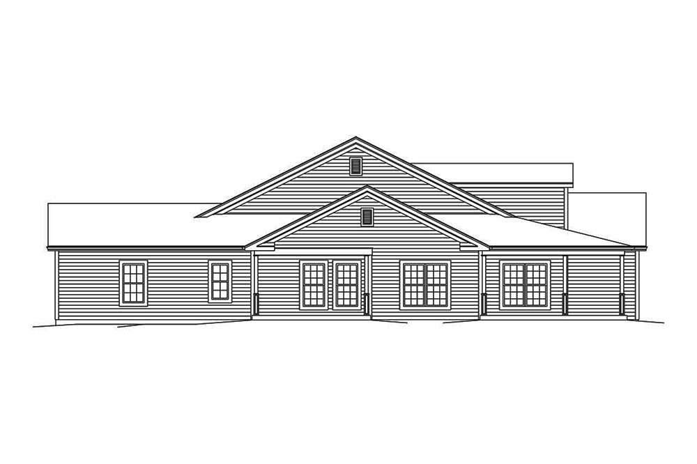 Home Plan Left Elevation of this 3-Bedroom,2035 Sq Ft Plan -138-1355