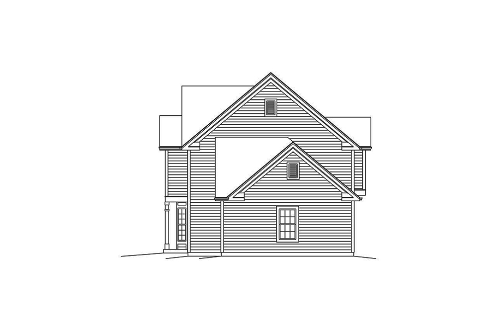 Home Plan Right Elevation of this 4-Bedroom,2609 Sq Ft Plan -138-1356