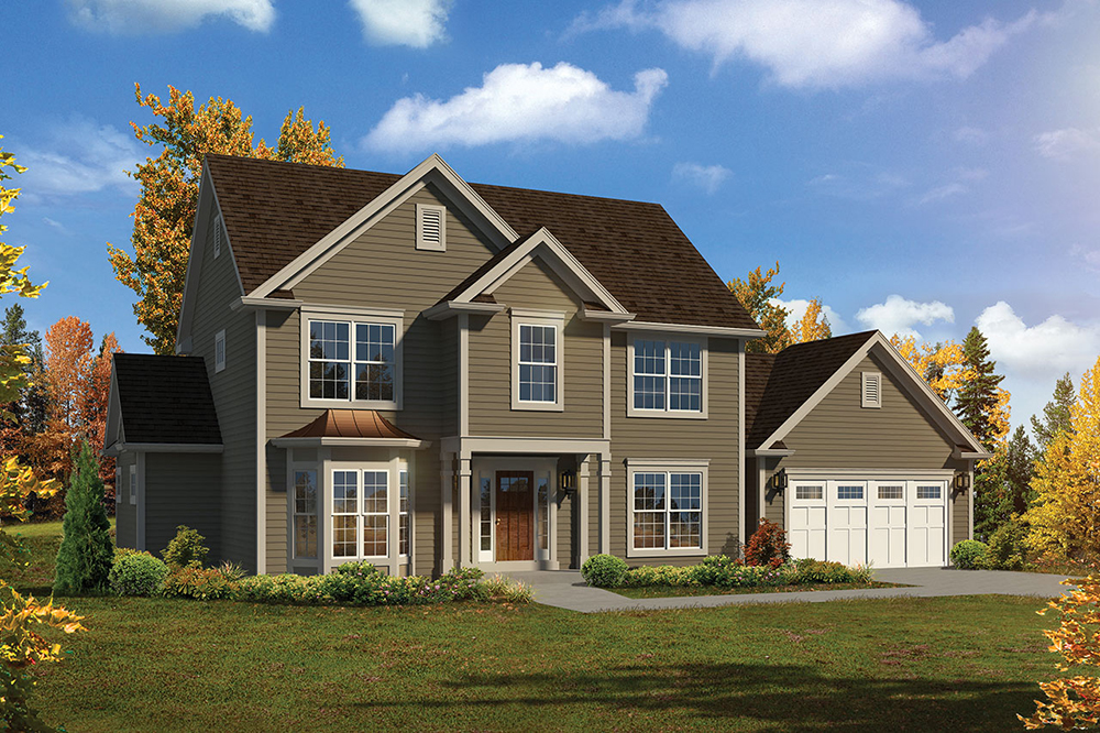 Front elevation of Country home (ThePlanCollection: House Plan #138-1356)