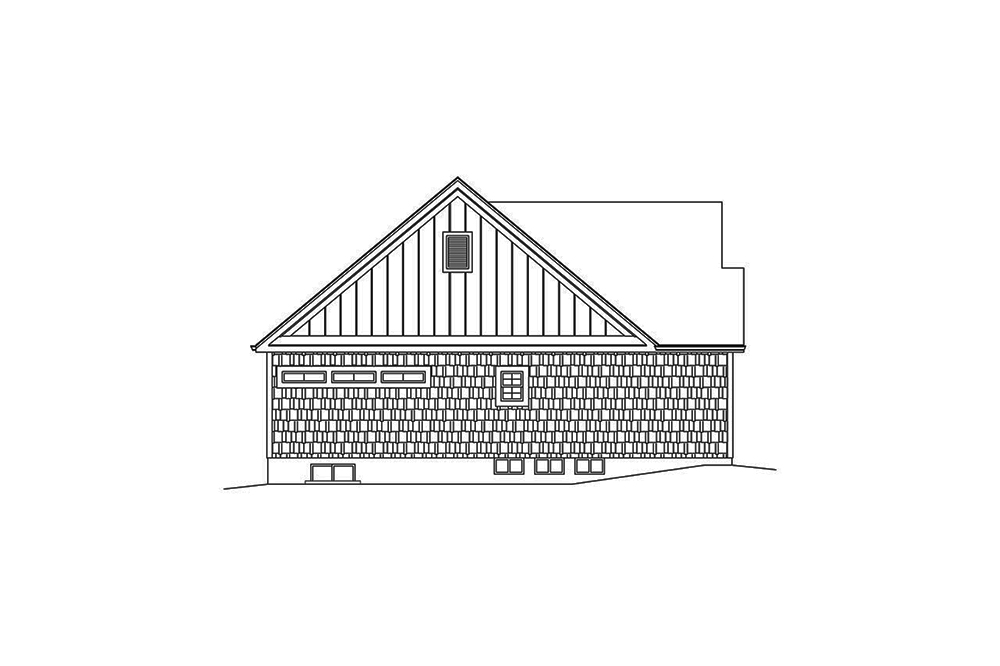 Home Plan Left Elevation of this 3-Bedroom,2033 Sq Ft Plan -138-1357