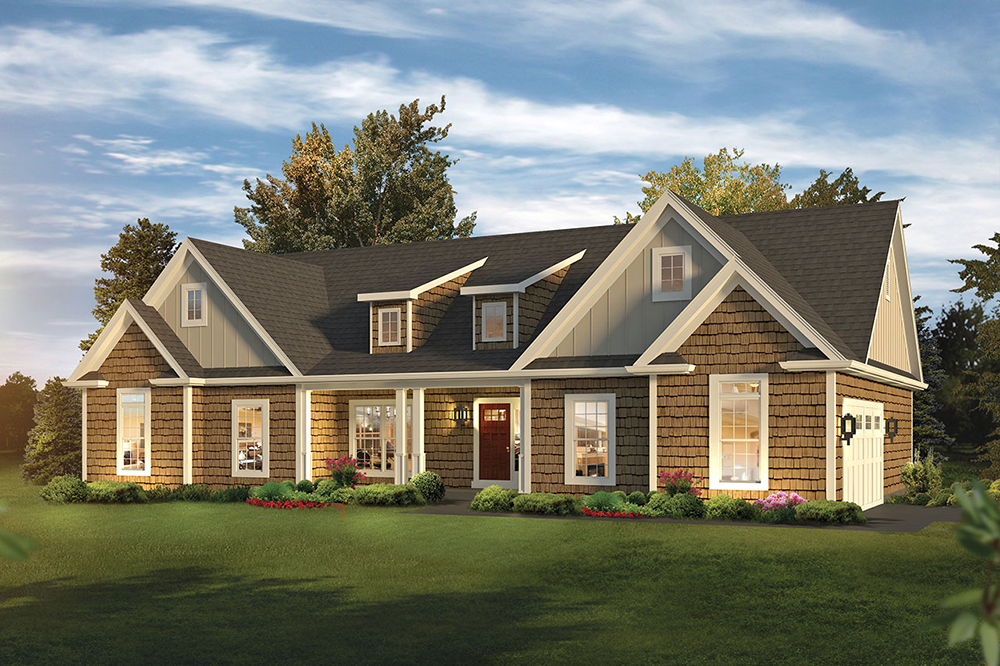 Front elevation of Country home (ThePlanCollection: House Plan #138-1357)