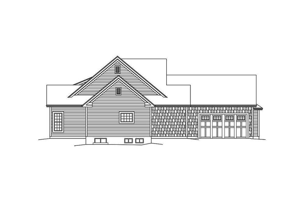 Home Plan Left Elevation of this 3-Bedroom,2274 Sq Ft Plan -138-1358