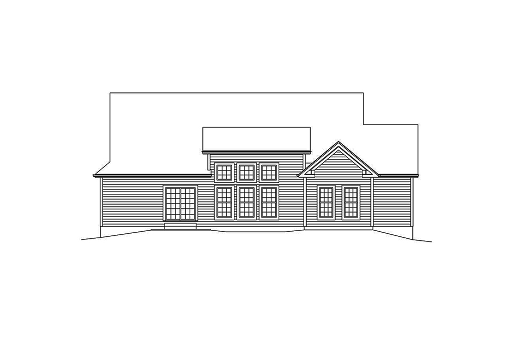 Home Plan Rear Elevation of this 3-Bedroom,2274 Sq Ft Plan -138-1358