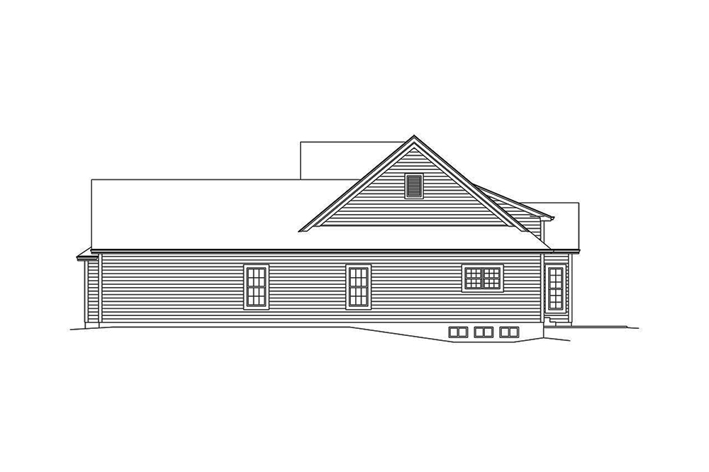 Home Plan Right Elevation of this 3-Bedroom,2274 Sq Ft Plan -138-1358
