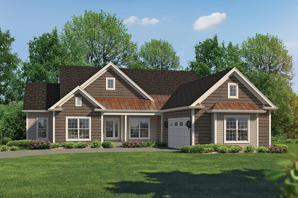 Front elevation of Country home (ThePlanCollection: House Plan #138-1358)