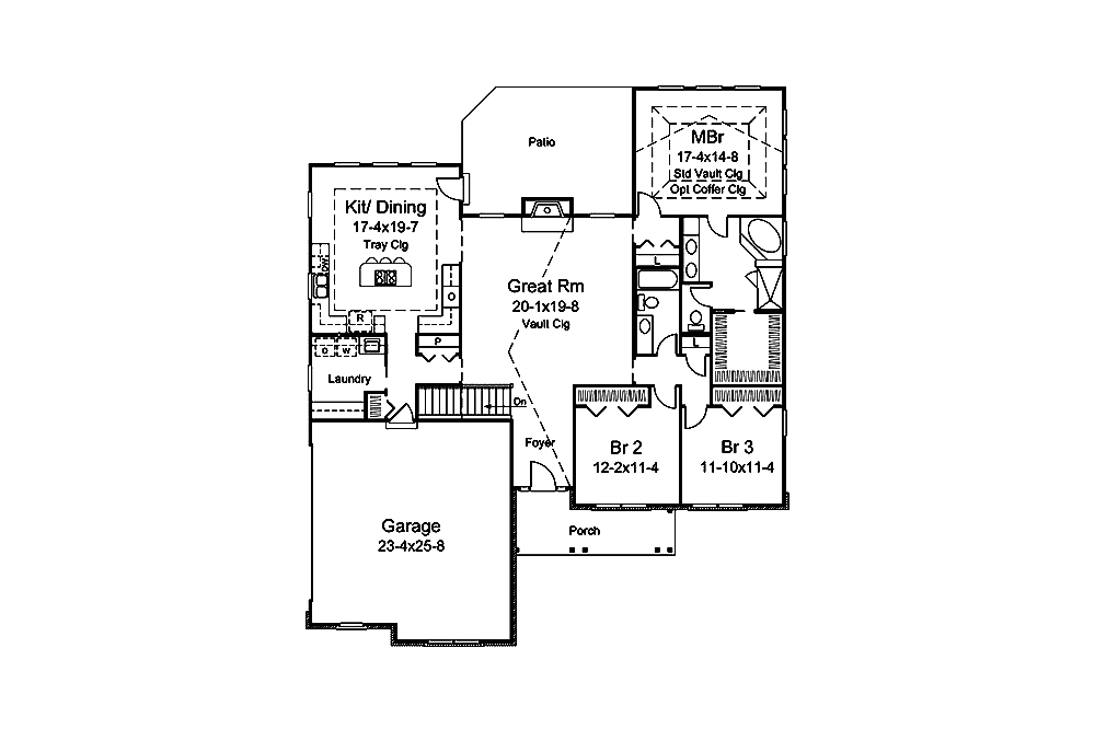 Floor Plan First Story of Country Plan #138-1359