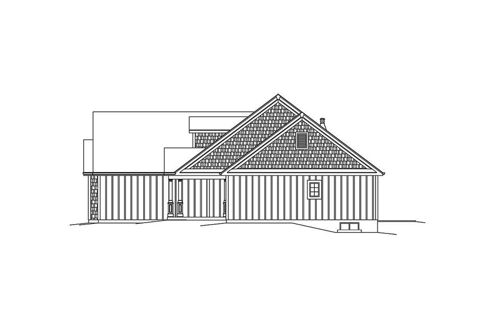 Home Plan Right Elevation of this 3-Bedroom,1983 Sq Ft Plan -138-1360