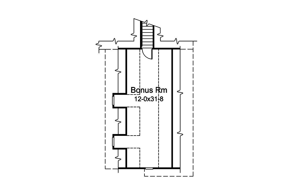 Floor Plan Second Story of Country Plan #138-1361