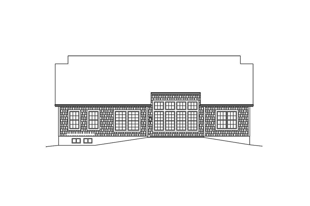 Home Plan Rear Elevation of this 3-Bedroom,1983 Sq Ft Plan -138-1361
