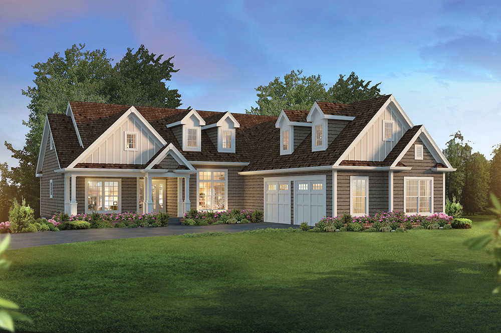 Front elevation of Country home (ThePlanCollection: House Plan #138-1361)