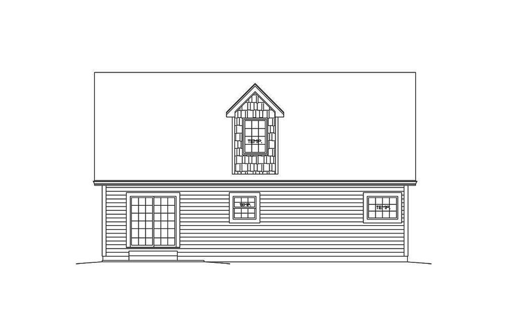 Home Plan Rear Elevation of this 3-Bedroom,1988 Sq Ft Plan -138-1364