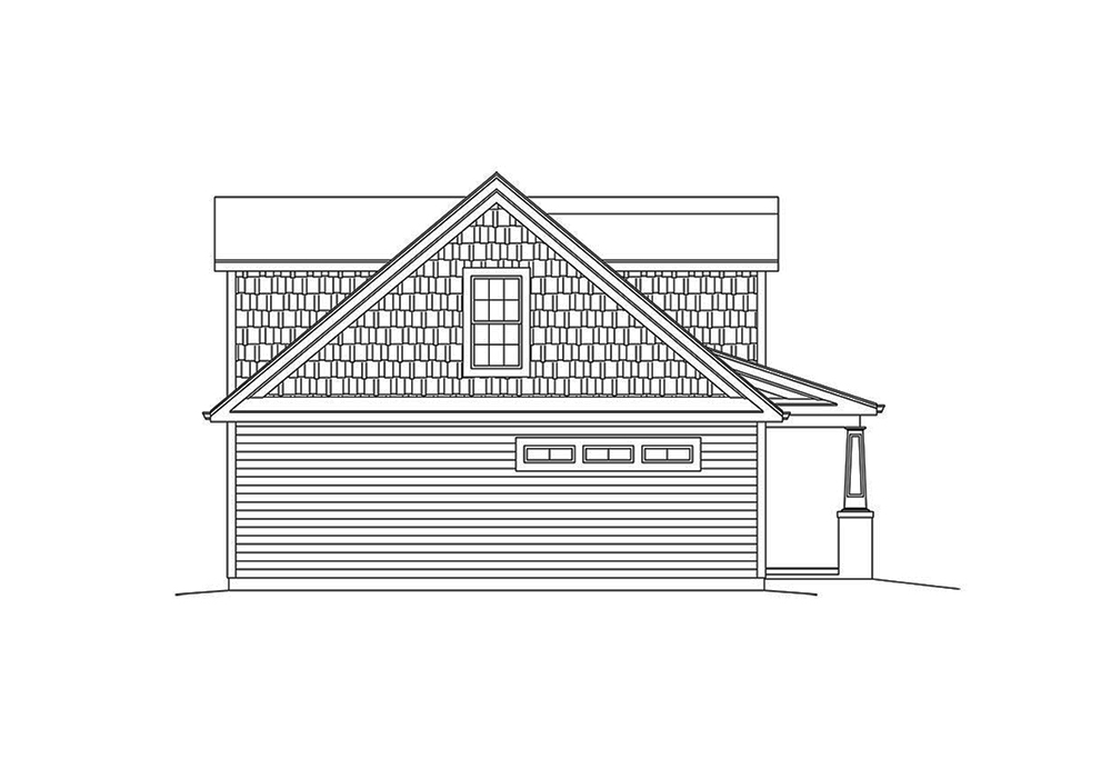Home Plan Left Elevation of this 3-Bedroom,1988 Sq Ft Plan -138-1364
