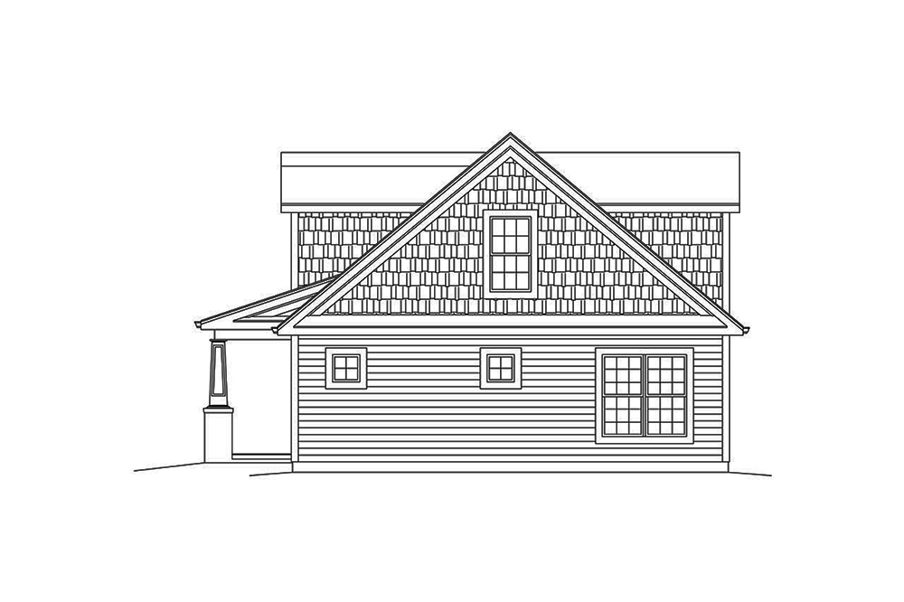 Home Plan Right Elevation of this 3-Bedroom,1988 Sq Ft Plan -138-1364