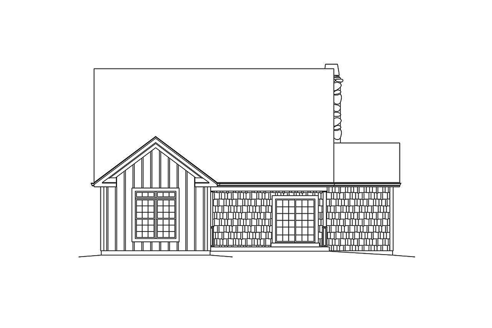 Home Plan Rear Elevation of this 3-Bedroom,1649 Sq Ft Plan -138-1365