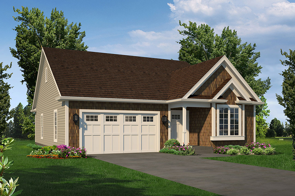 Front elevation of Country home (ThePlanCollection: House Plan #138-1366)