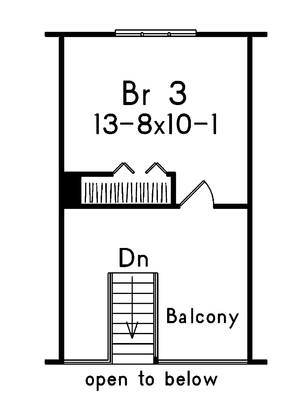 Floor Plan Second Story of Vacation Homes Plan #138-1367