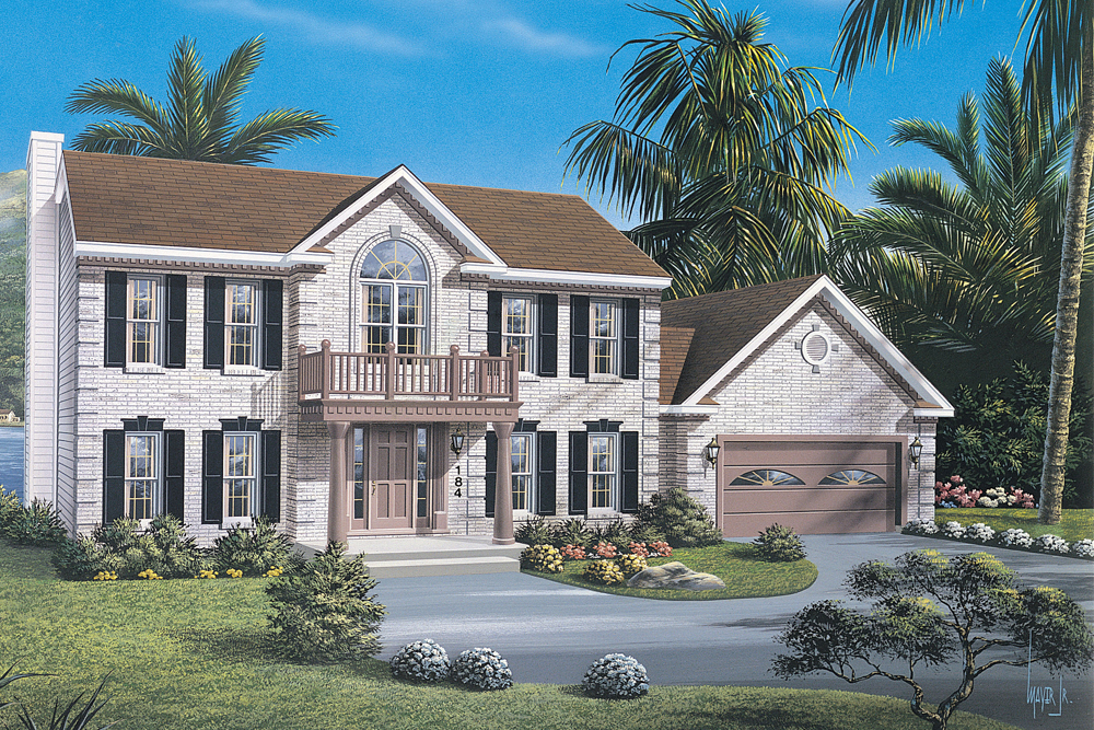 Front View of this 3-Bedroom, 2411 Sq Ft Plan - 138-1369