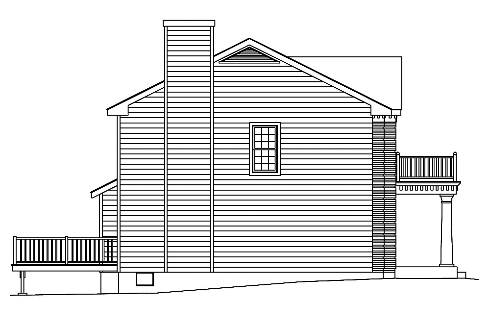 Home Plan Left Elevation of this 3-Bedroom,2411 Sq Ft Plan -138-1369