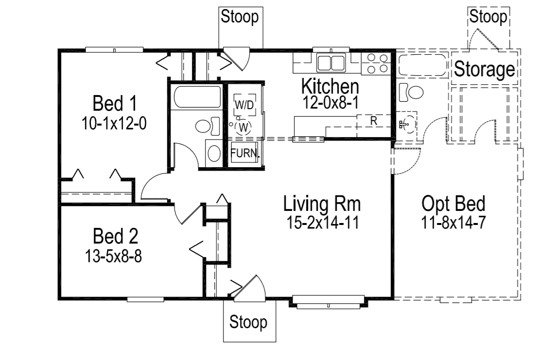 Main Level of Country Plan #138-1383