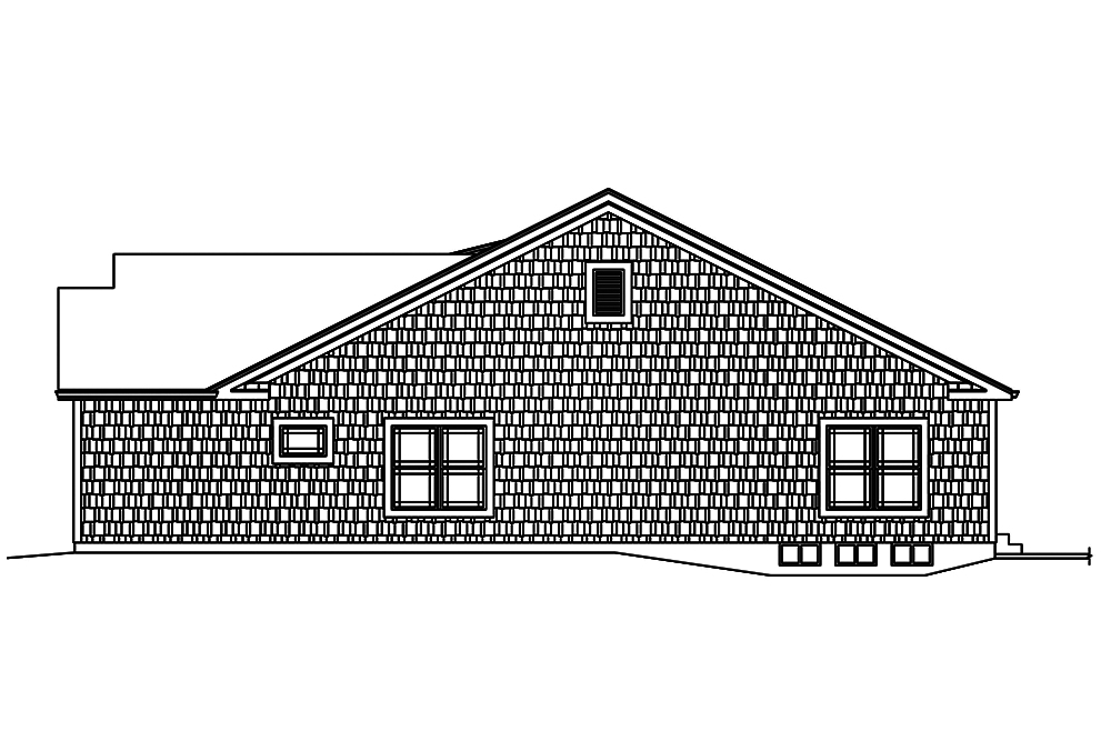 Home Plan Right Elevation of this 3-Bedroom,1762 Sq Ft Plan -138-1398