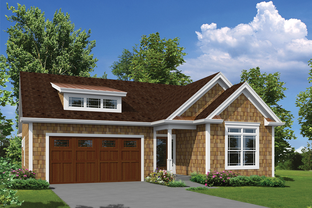 Front elevation of Country home (ThePlanCollection: House Plan #138-1398)