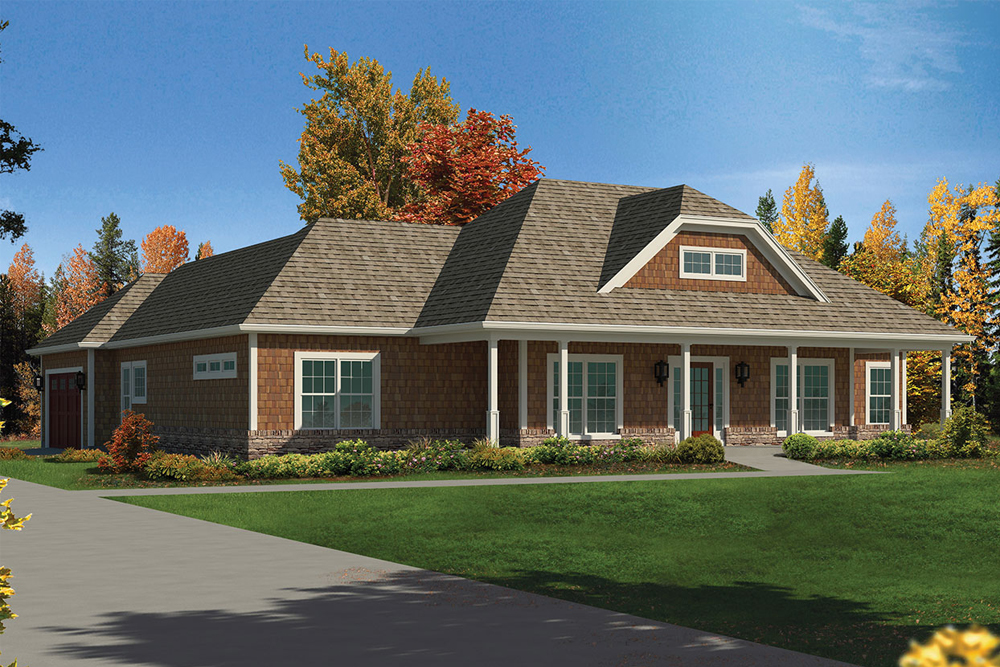Front elevation of Country home (ThePlanCollection: House Plan #138-1409)