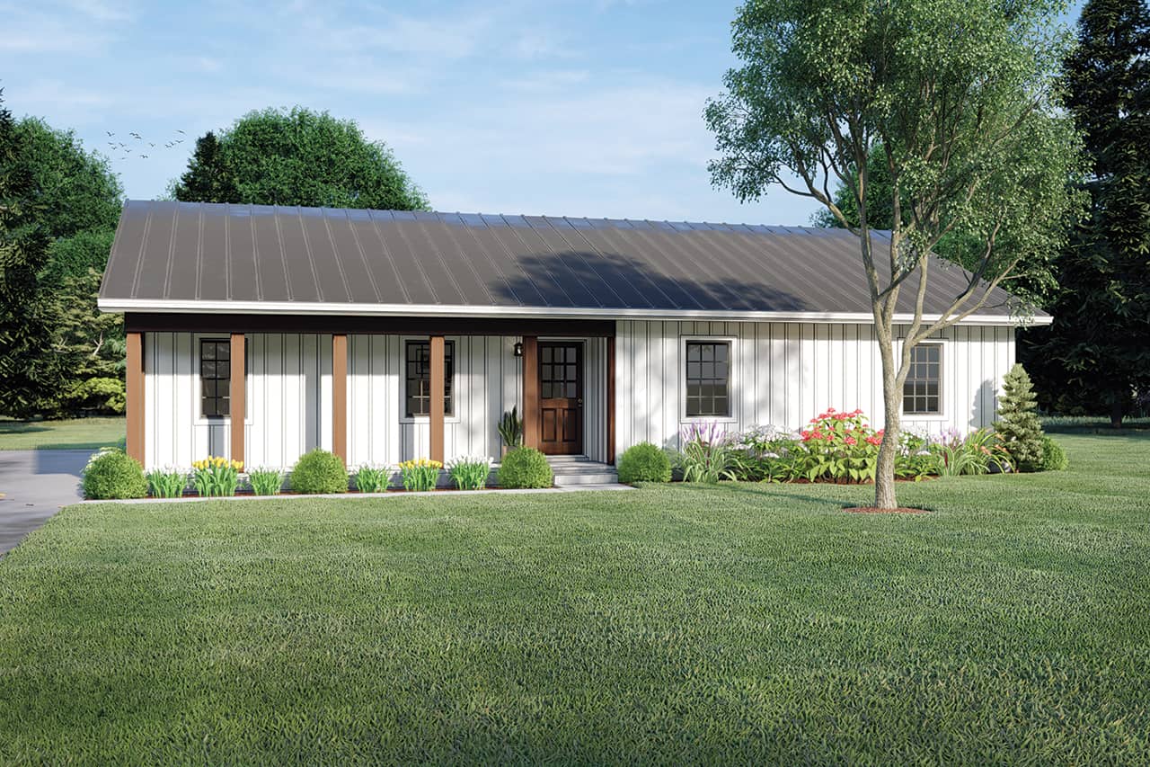 Front elevation of Country home (ThePlanCollection: House Plan #138-1429)