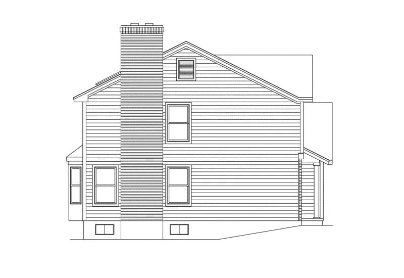 Home Plan Left Elevation of this 4-Bedroom,2820 Sq Ft Plan -138-1434