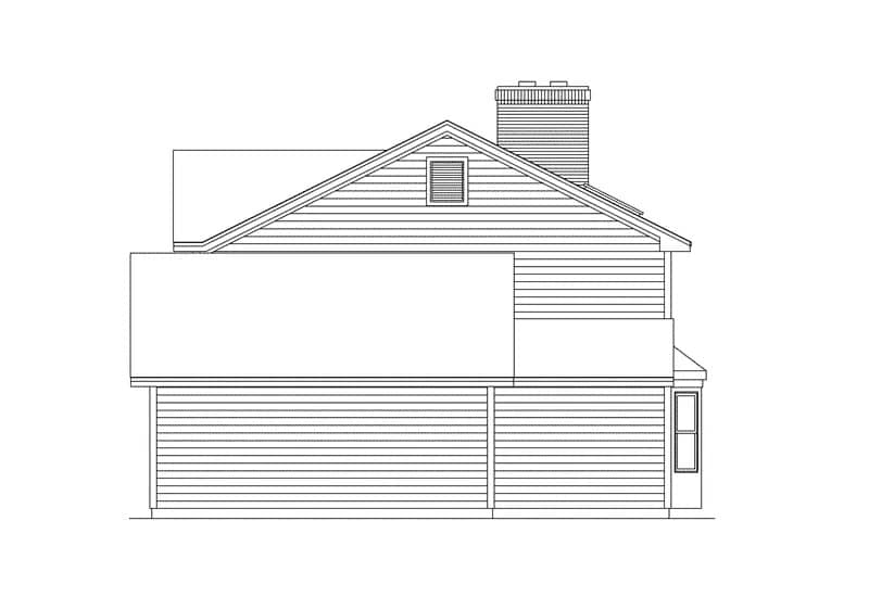 Home Plan Right Elevation of this 4-Bedroom,2820 Sq Ft Plan -138-1434