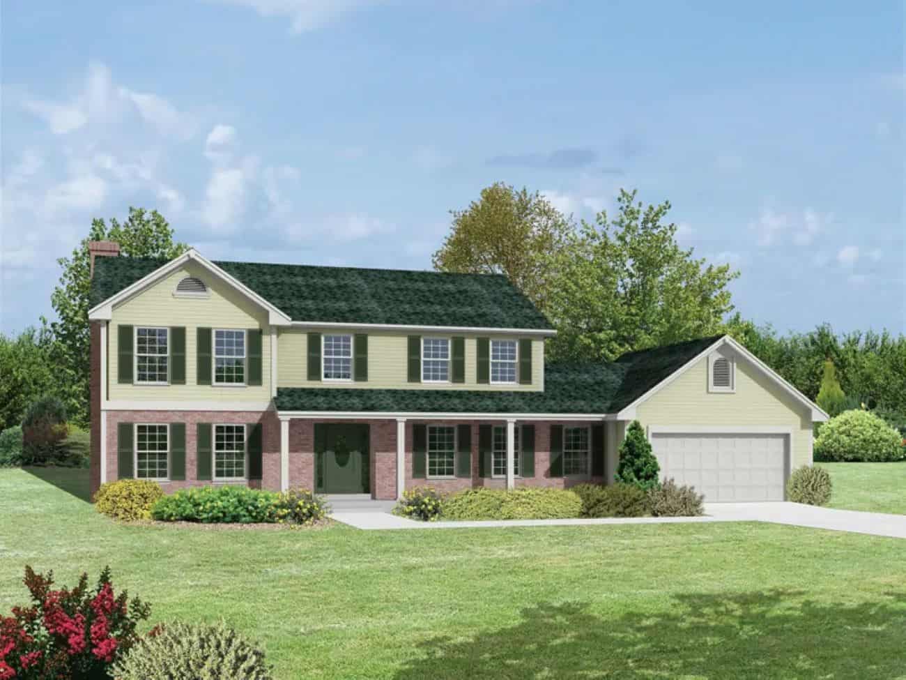 Front elevation of Traditional home (ThePlanCollection: House Plan #138-1434)