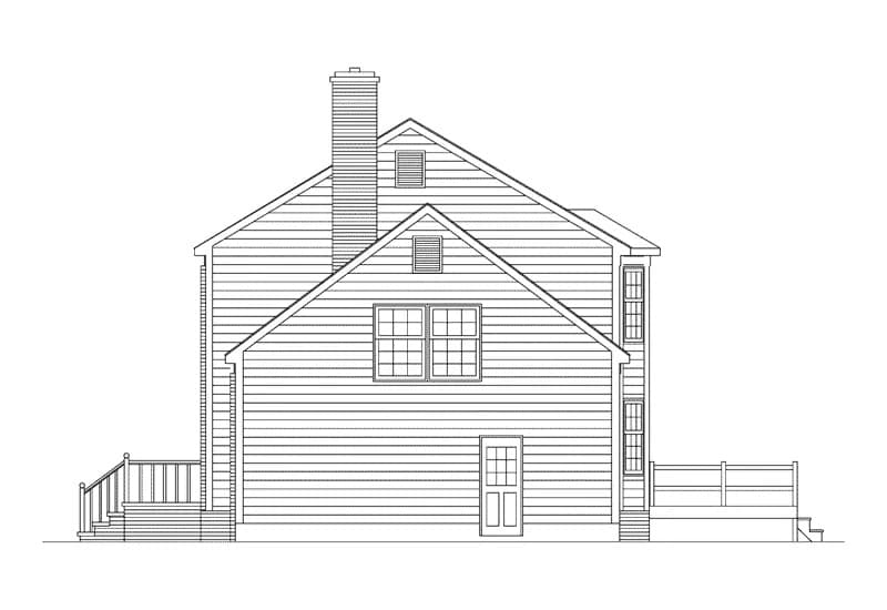 Home Plan Right Elevation of this 3-Bedroom,2498 Sq Ft Plan -138-1435