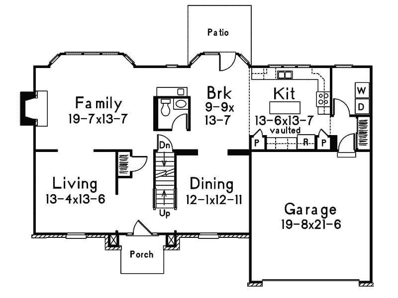 Main Level of Georgian Plan #138-1437