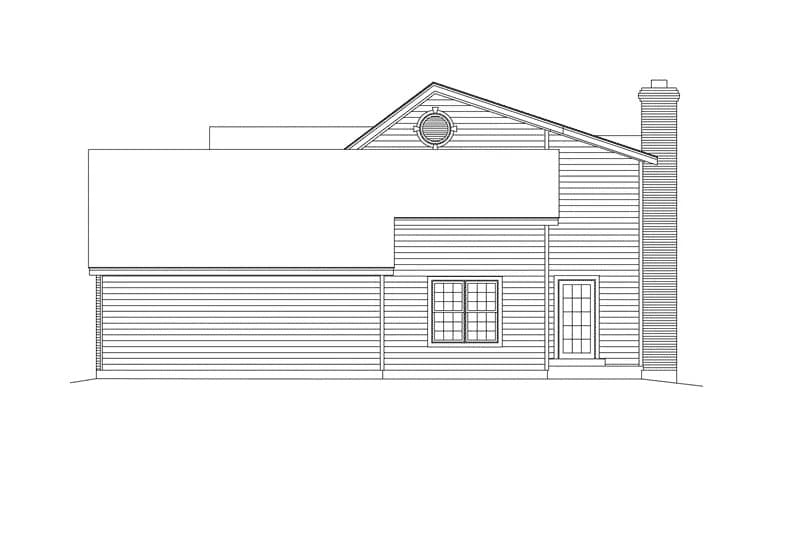 Home Plan Right Elevation of this 4-Bedroom,2847 Sq Ft Plan -138-1438