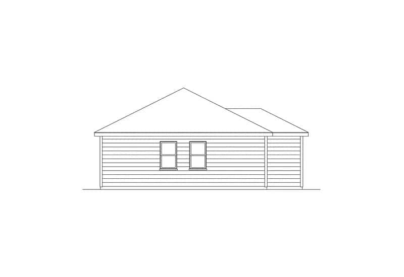 Home Plan Right Elevation of this 3-Bedroom,1416 Sq Ft Plan -138-1440