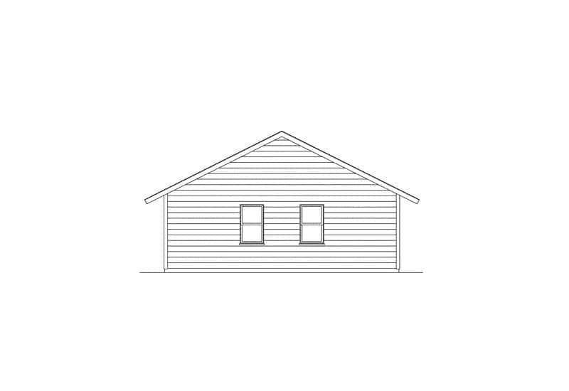 Home Plan Left Elevation of this 3-Bedroom,1343 Sq Ft Plan -138-1441