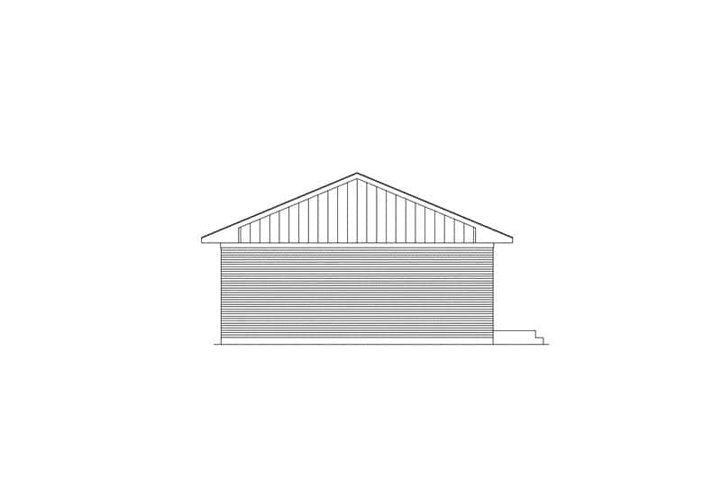 Home Plan Left Elevation of this 3-Bedroom,1000 Sq Ft Plan -138-1442