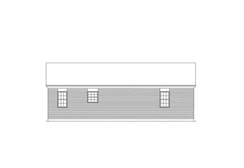 Home Plan Rear Elevation of this 3-Bedroom,1000 Sq Ft Plan -138-1442