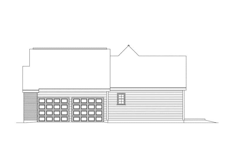Home Plan Right Elevation of this 3-Bedroom,1375 Sq Ft Plan -138-1443