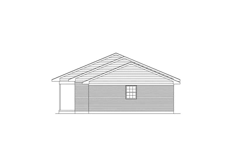 Home Plan Right Elevation of this 3-Bedroom,1400 Sq Ft Plan -138-1445