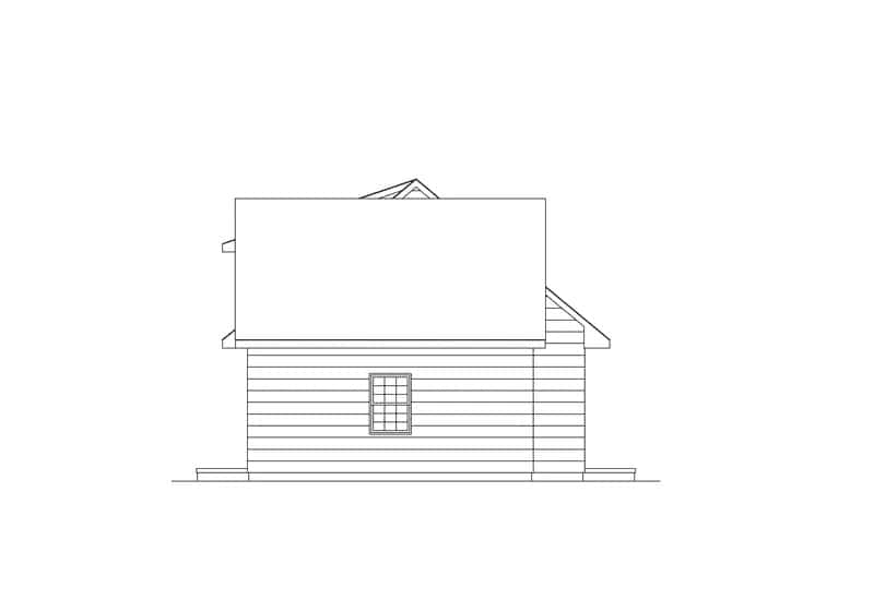 Home Plan Left Elevation of this 4-Bedroom,1827 Sq Ft Plan -138-1446