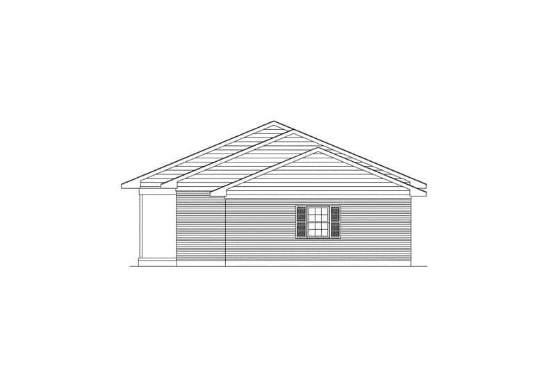 Home Plan Right Elevation of this 3-Bedroom,1344 Sq Ft Plan -138-1448
