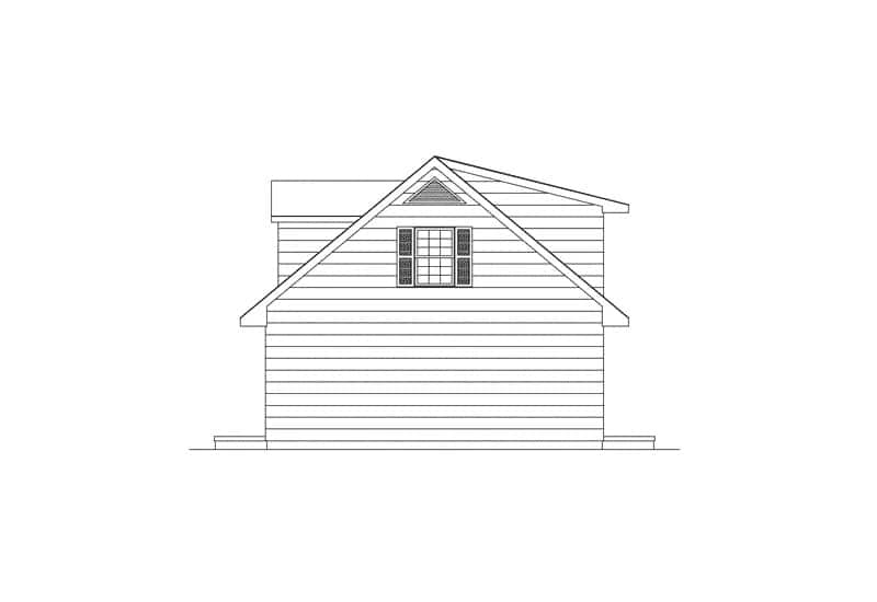 Home Plan Right Elevation of this 4-Bedroom,1705 Sq Ft Plan -138-1449