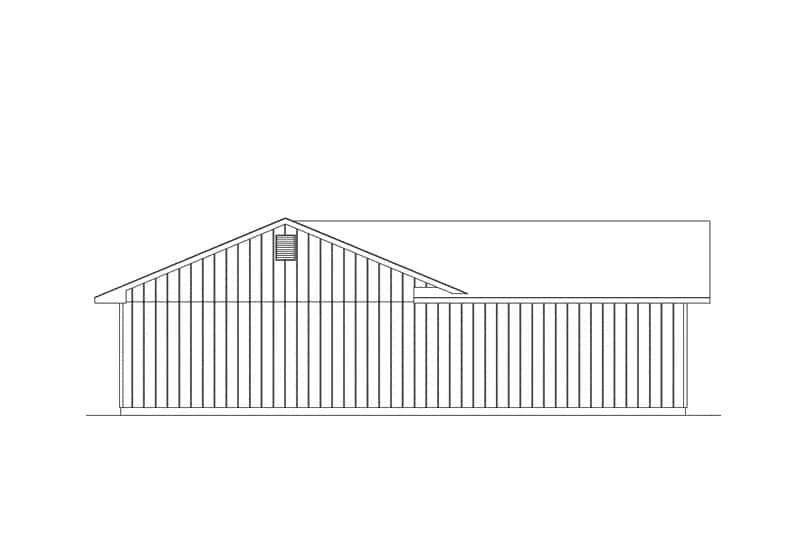 Home Plan Left Elevation of this 3-Bedroom,1504 Sq Ft Plan -138-1451