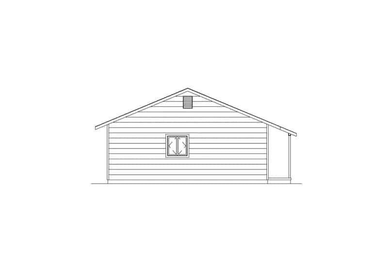 Home Plan Left Elevation of this 3-Bedroom,1288 Sq Ft Plan -138-1452