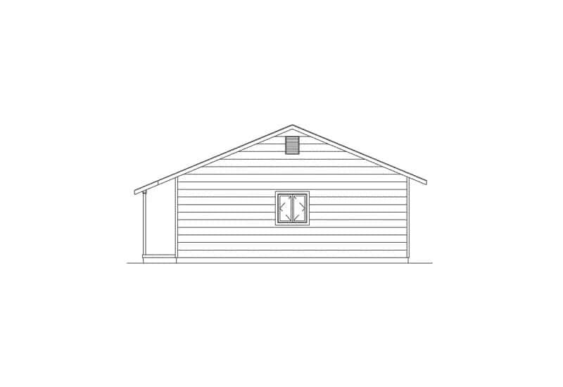 Home Plan Right Elevation of this 3-Bedroom,1288 Sq Ft Plan -138-1452
