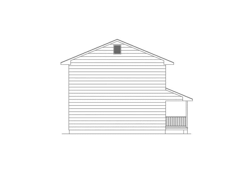 Home Plan Left Elevation of this 3-Bedroom,1664 Sq Ft Plan -138-1453