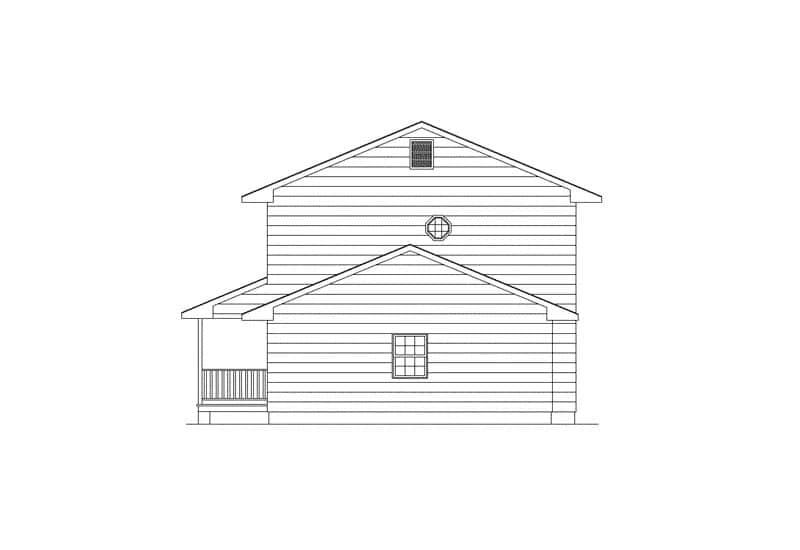Home Plan Right Elevation of this 3-Bedroom,1664 Sq Ft Plan -138-1453