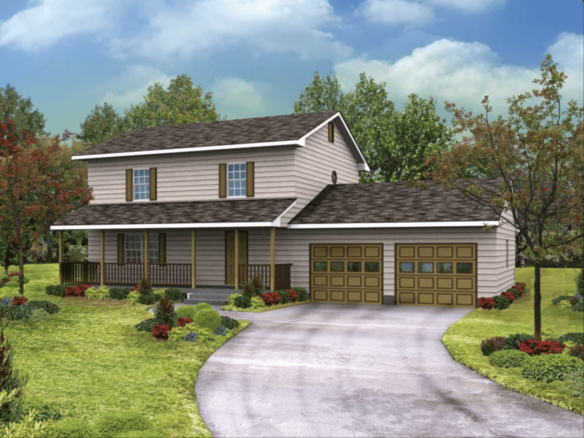 Front elevation of Country home (ThePlanCollection: House Plan #138-1453)
