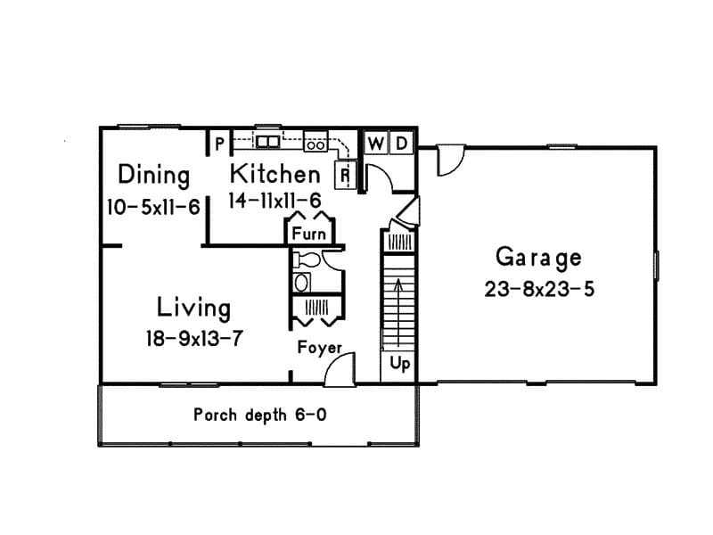 Main Level of Modern Farmhouse Plan #138-1454